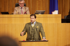 FPÖ-Bautensprecher Philipp Schrangl im Parlament.