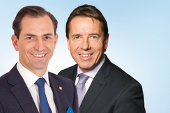 FPÖ Kärnten-Parlamentarier Christian Ragger (l.) und Erwin Angerer.