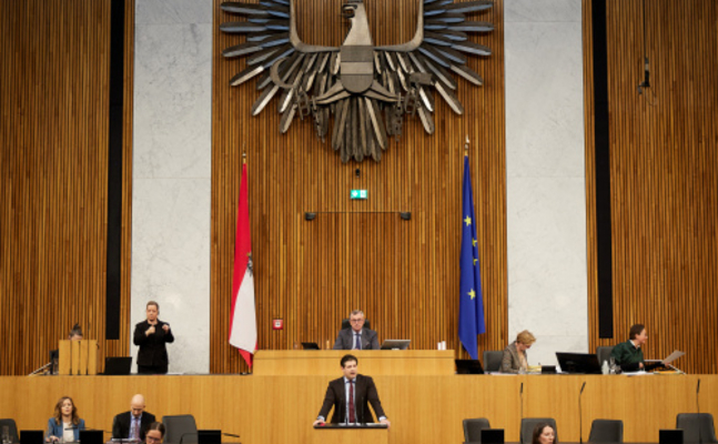 FPÖ-Bautensprecher Philipp Schrangl im Hohen Haus.