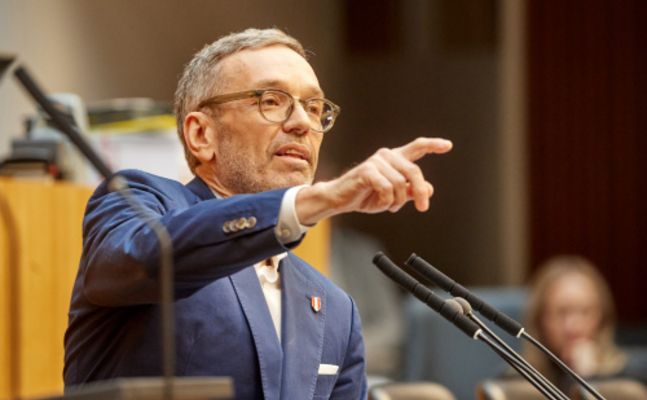 FPÖ-Bundesparteiobmann Herbert Kickl im Nationalrat.