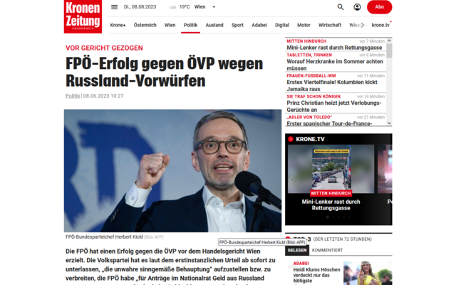 Die FPÖ dankt Medien für breite, wenn auch böswillige Berichterstattung über kreditschädigende Äußerungen des politischen Mitbewerbs.