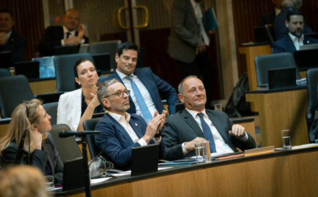 FPÖ-Bundesparteiobmann Herbert Kickl im Nationalrat.