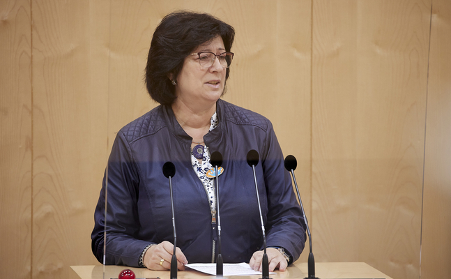 FPÖ-Nationalratsabgeordnete Rosa Ecker im Parlament.