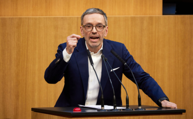 FPÖ-Bundesparteiobmann Herbert Kickl im Hohen Haus.