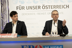 FPÖ-Sicherheitssprecher Hannes Amsbauer (l.) und -Bundesparteiobmann Herbert Kickl.