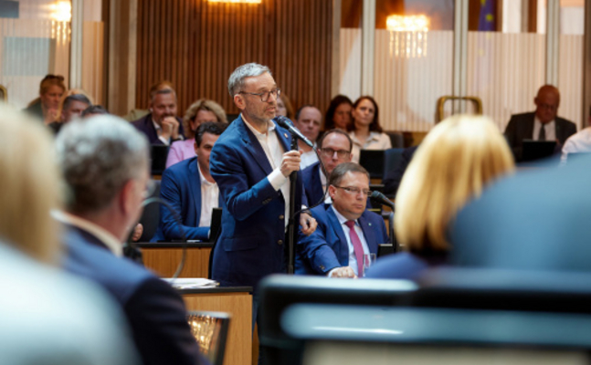 FPÖ-Bundesparteiobmann Herbert Kickl im Nationalrat.