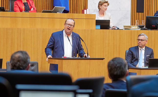 FPÖ-Finanzsprecher Hubert Fuchs im Nationalrat.