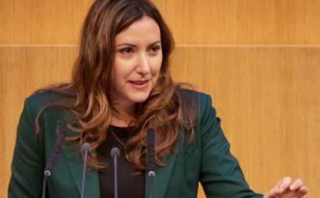 FPÖ-Europasprecherin Petra Steger im Parlament.