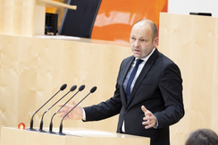 FPÖ-Kultursprecher Thomas Spalt im Parlament.