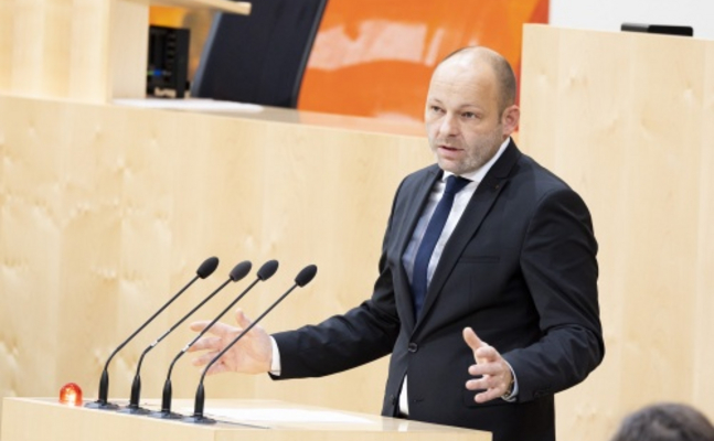 FPÖ-Kultursprecher Thomas Spalt im Parlament.