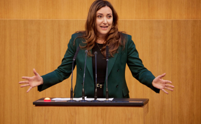 FPÖ-Europasprecherin Petra Steger im Parlament.