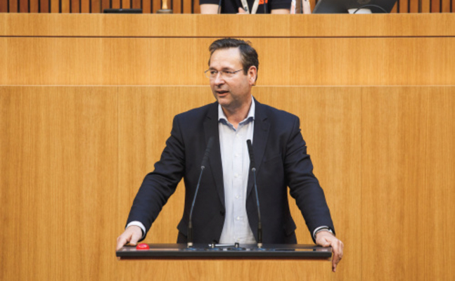 FPÖ-Bildungssprecher Hermann Brückl im Parlament.