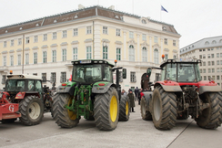 Die Bauernproteste in Wien waren bewusst auf 15 Fahrzeuge limitiert worden- die Probleme der Landwirte sind aber nach wie vor massiv.