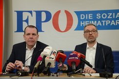 FPÖ-EU-Delegationsleiter Harald Vilimsky (l.) und -Bundesparteiobmann Herbert Kickl.