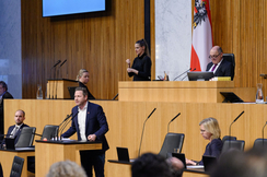 FPÖ-Generalsekretär Michael Schnedlitz im Hohen Haus.