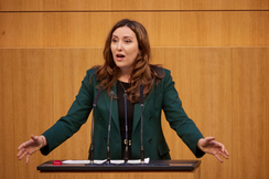 FPÖ-Sportsprecherin Petra Steger im Parlament.